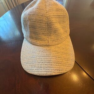 Lele Sadoughi Tan Crochet Hat